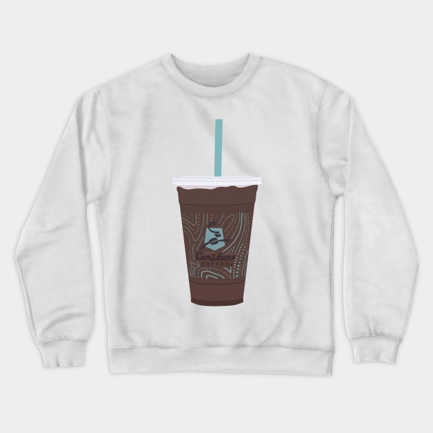 Iced Mocha Drawing Crewneck Sweatshirt by sydneyurban